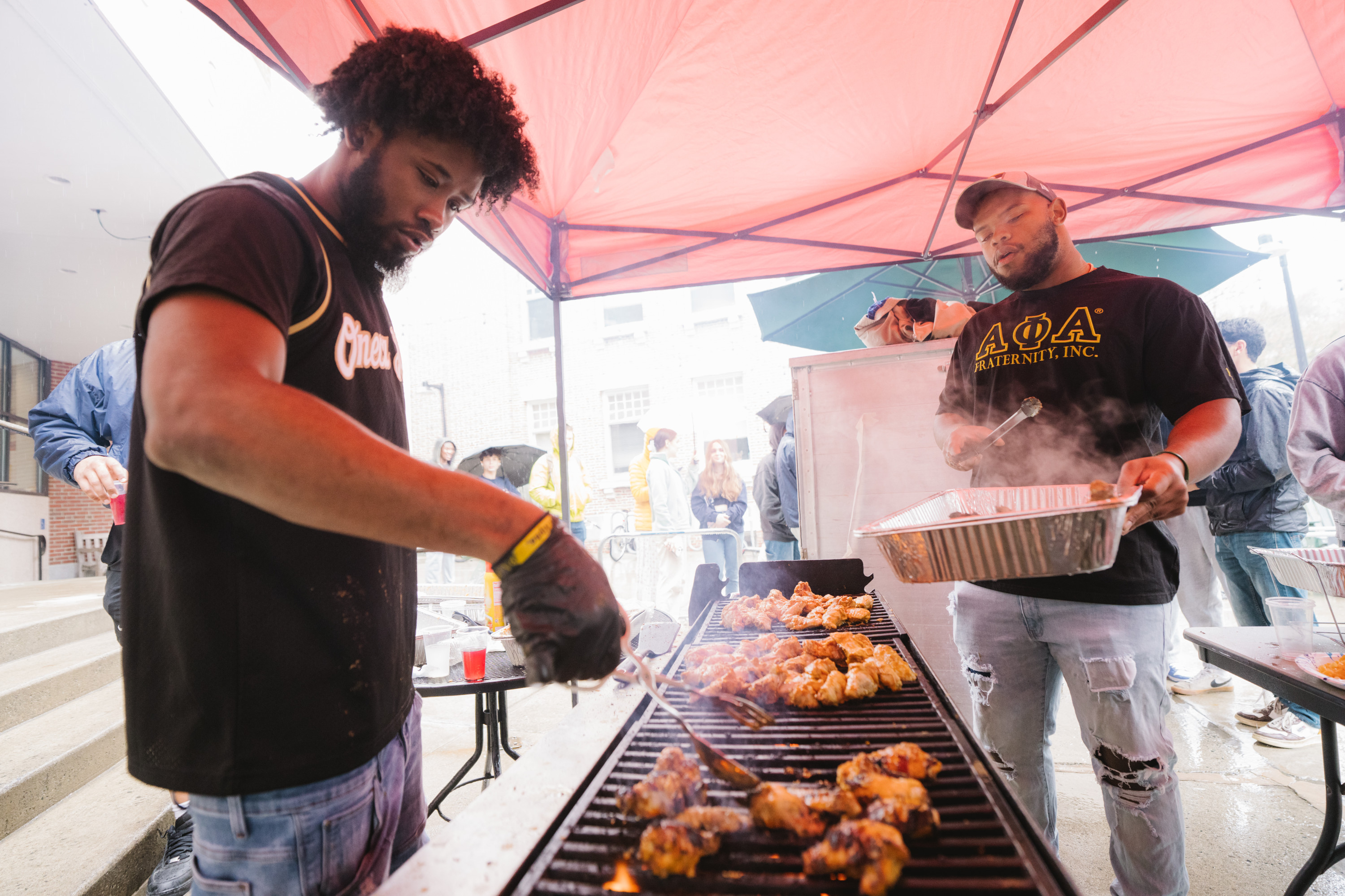 Students grilling