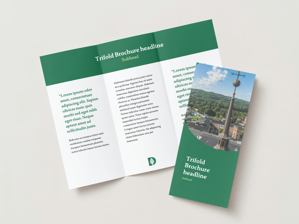 Trifold brochure dartmouth template