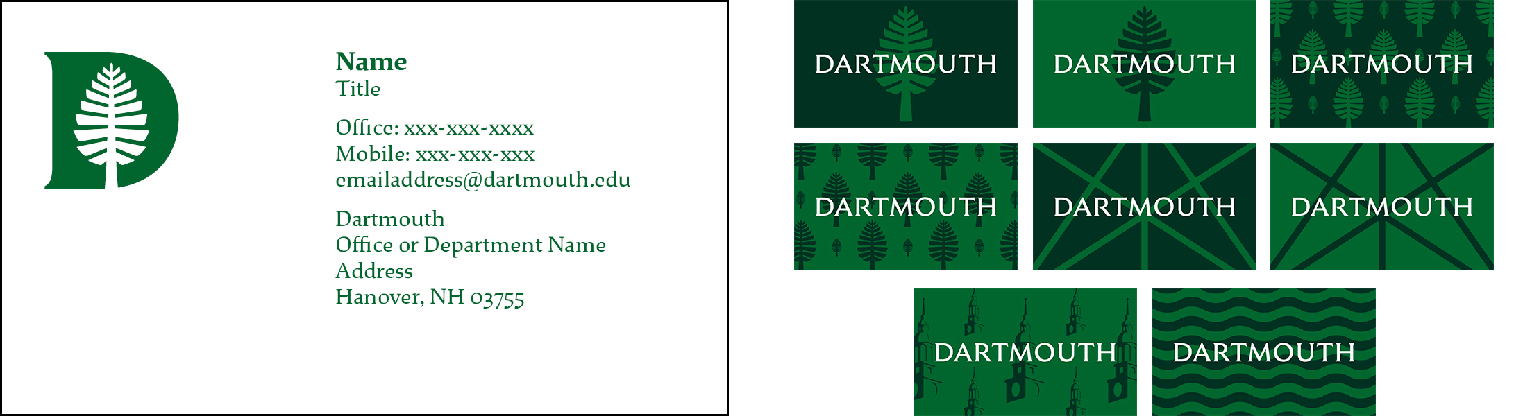 Dartmouth business cards