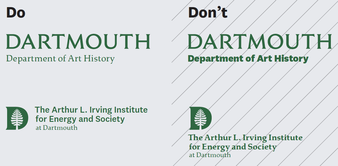 Dos and don'ts for department logos