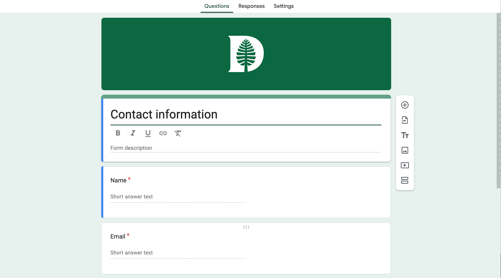 Dartmouth Google Form