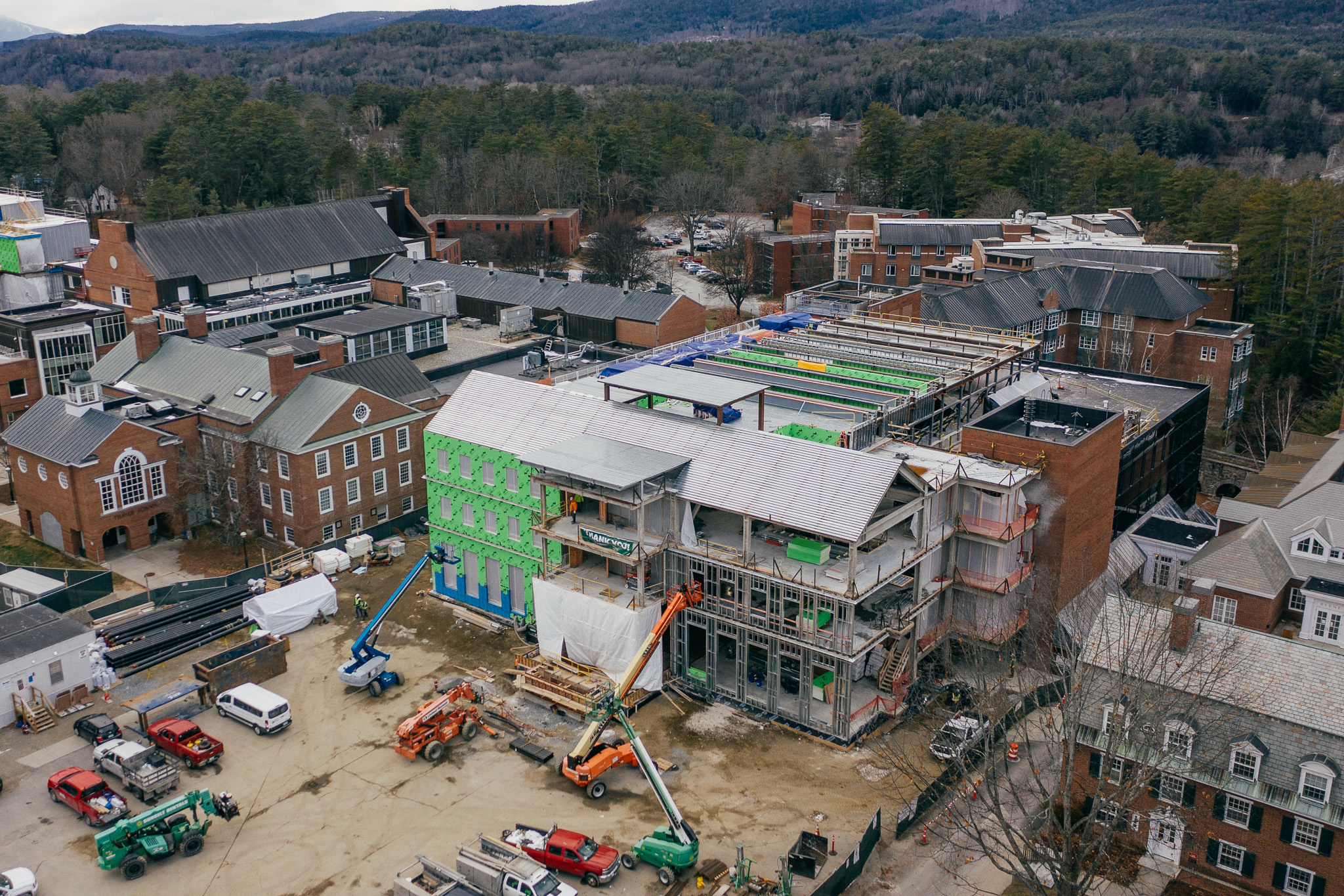 Construction of the Irving Institute at Dartmouth