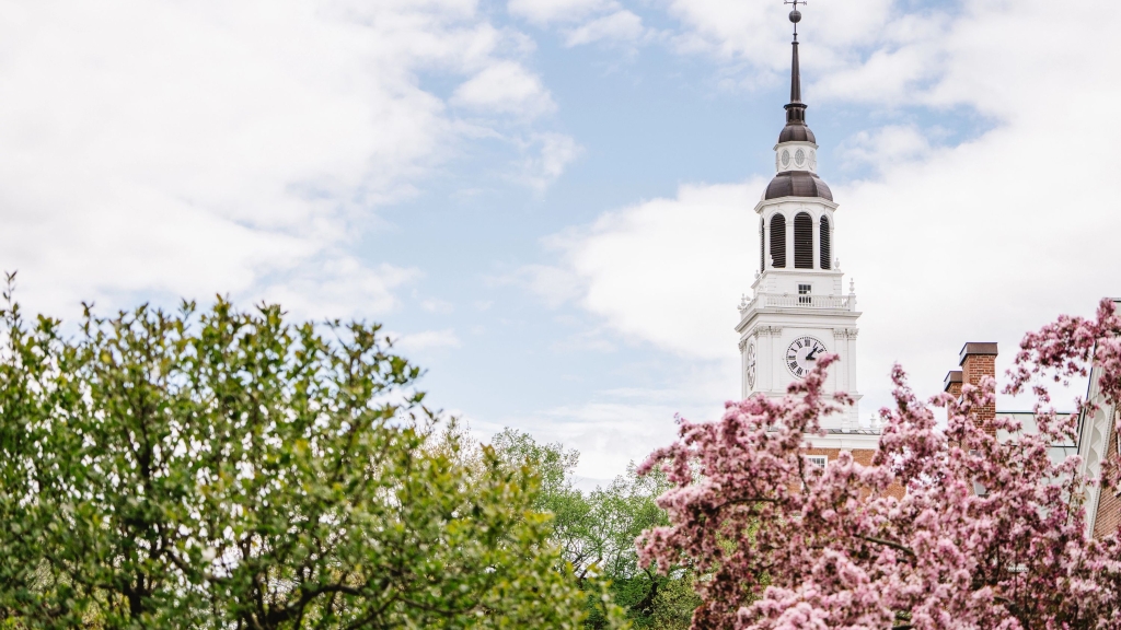 Baker tower in the spring